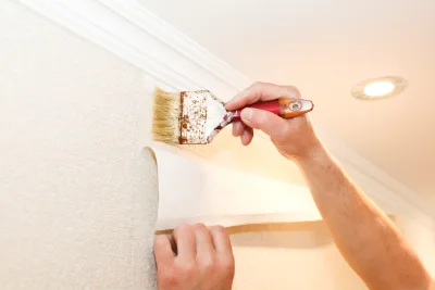 Pose de papier peint à Eoux — revêtements muraux et toiles de verre